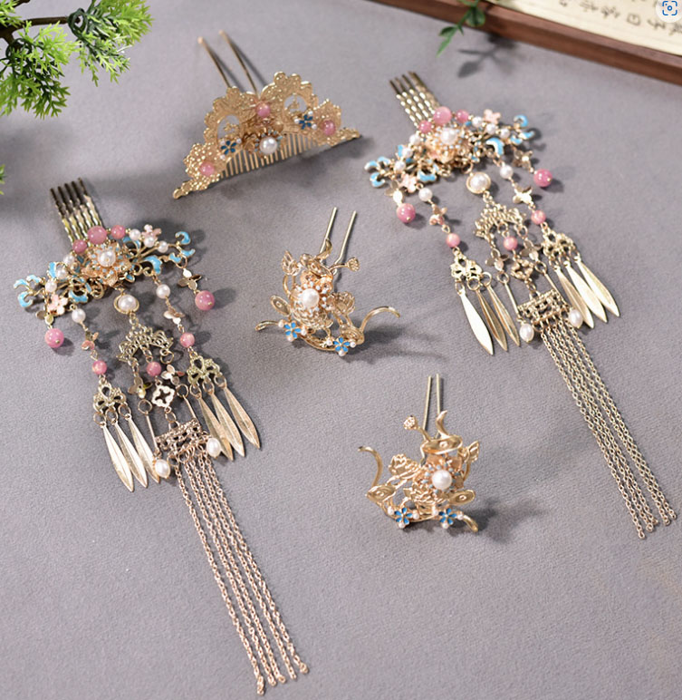 楽天市場】中華風髪飾り5点セット 中国古代古典風 ヘアアクセサリー