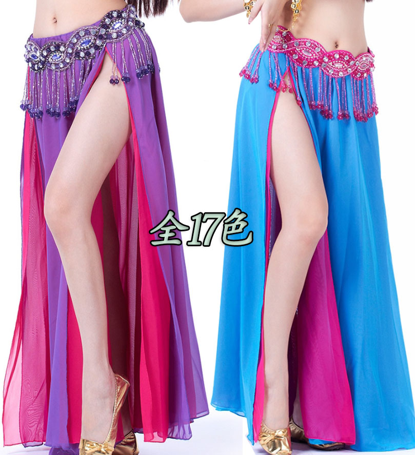 楽天市場】ベリーダンス スカート 17色 ロング丈 マキシ丈 シフォン 色