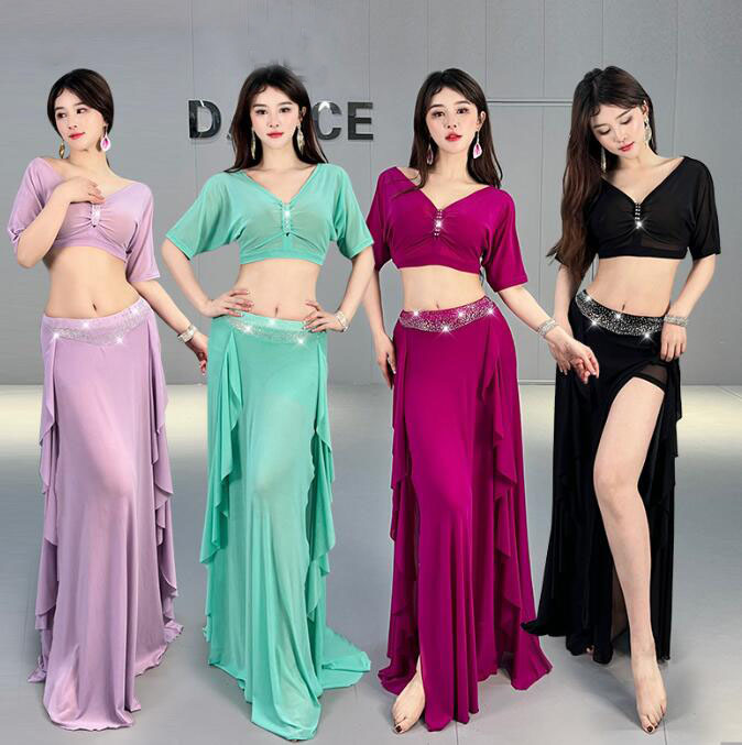 楽天市場】レディース ベリーダンス衣装 上下セットアップ Vネック