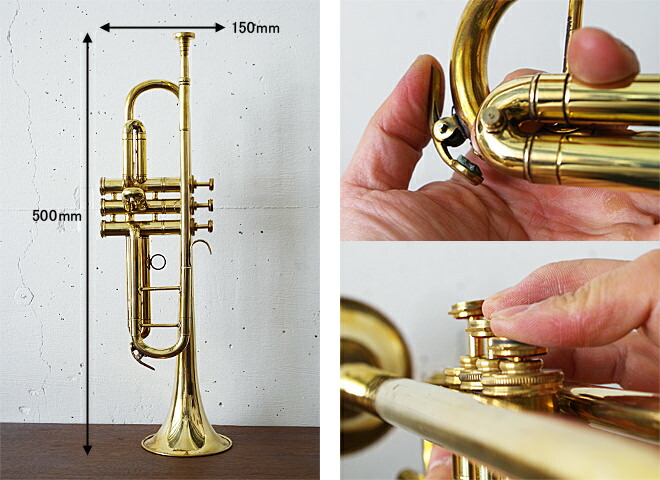 楽天市場】【真鍮 オブジェ 置物 楽器 オーナメント トランペット
