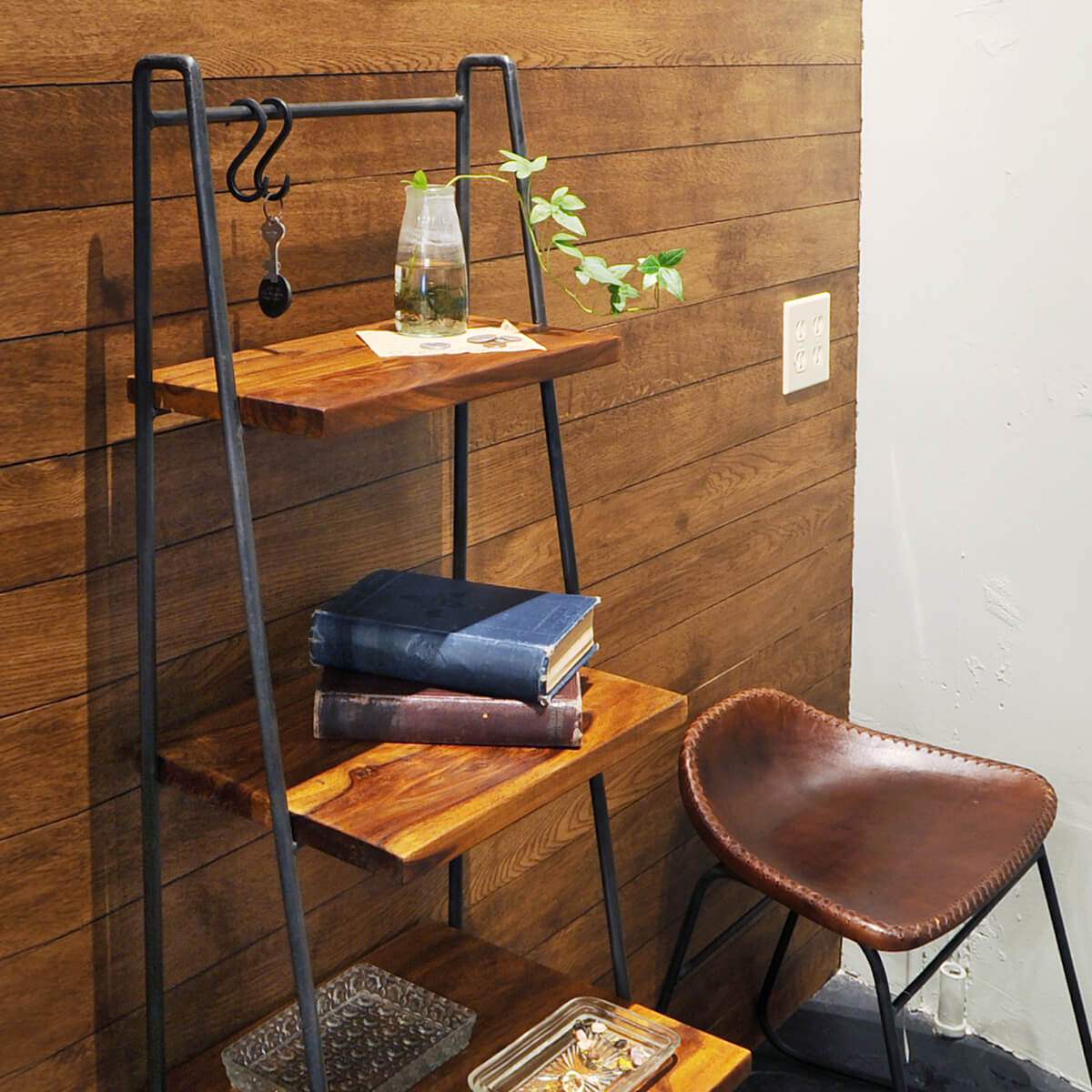 楽天市場】【インダストリアル 家具 シェルフ ウッド 木 アイアン 什器