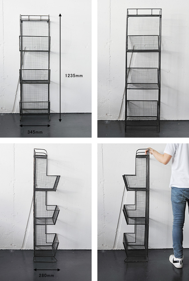 楽天市場】【インダストリアル 家具 マガジン ラック アイアン