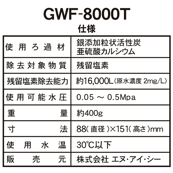 楽天市場】日本製 GWF-8000T 浄水フィルター【販売元NIC】｜フジ医療器