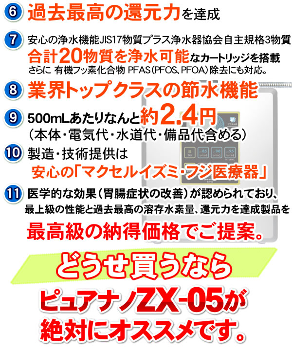 楽天市場】水素水生成器 アルカリイオン整水器 【日本製】ピュアナノZX