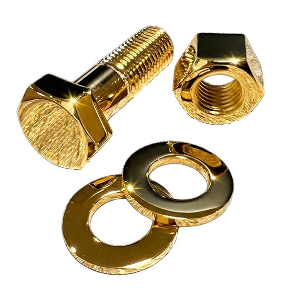 楽天市場】金ボルトセット(上棟式用) 本金メッキ（ボルト1個ナット1個