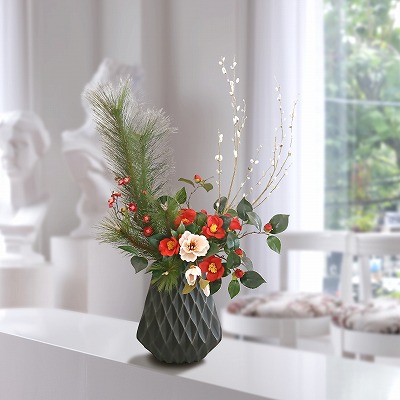 楽天市場】【華シリーズ】造花 松 椿 ネコ柳 モクレン フラワー