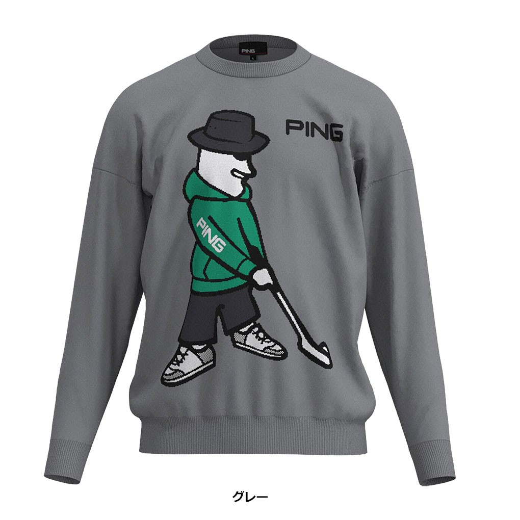 楽天市場】ピン PING Mr.PINGジャガードクルーネックニットプル