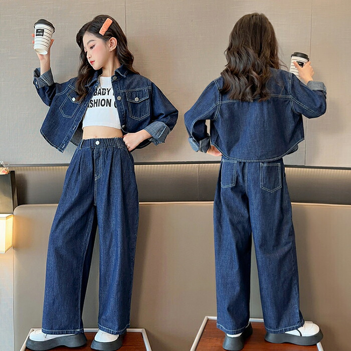 楽天市場】女の子 ジャケット パンツ 2点セット 供服 子供服 デニム
