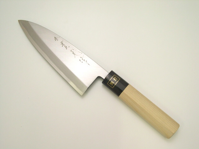 堺忠光作 出刃包丁 本焼 刃文素晴らしい 刃渡り25cm 堺忠光作 出刃包丁