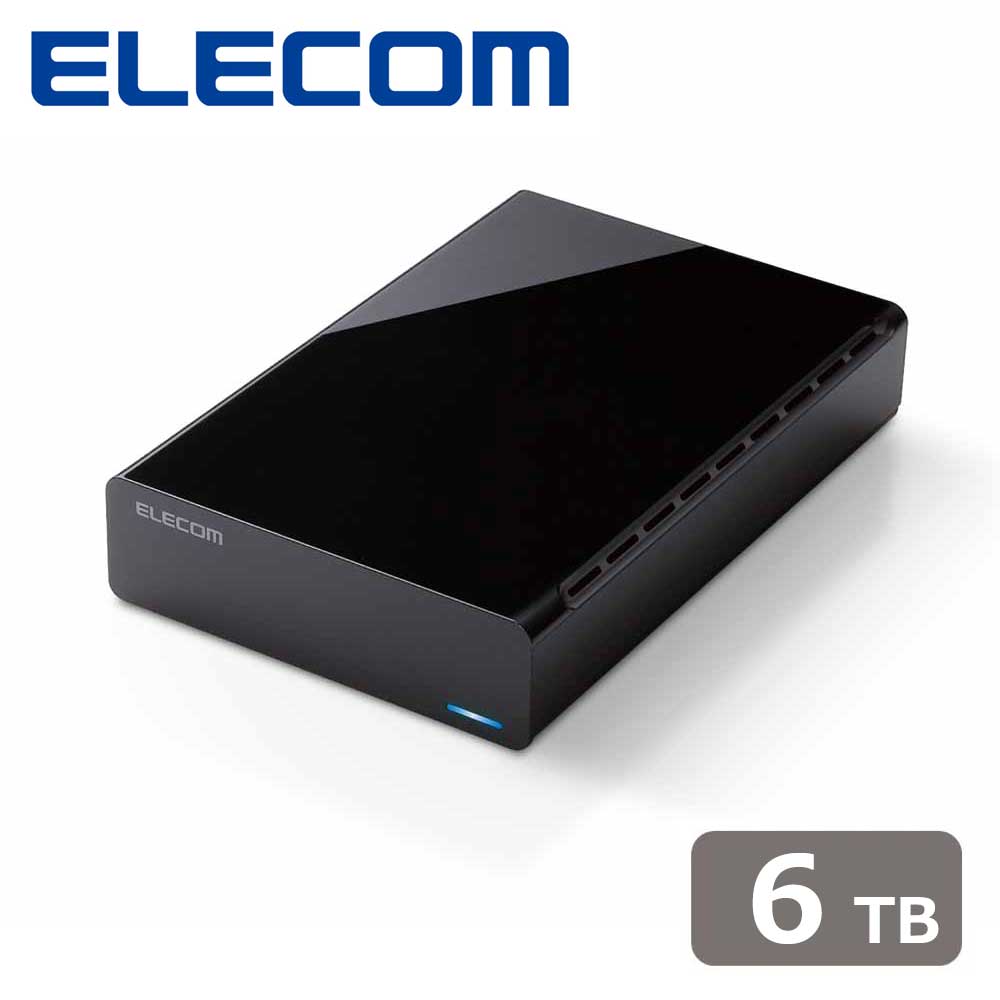楽天市場】エレコム 外付けハードディスク 6TB ELD-FTV060UBKの通販