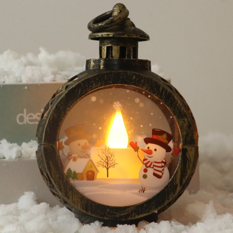 楽天市場】テーブル クリスマス 電池付き LED ランタン置物 小さい