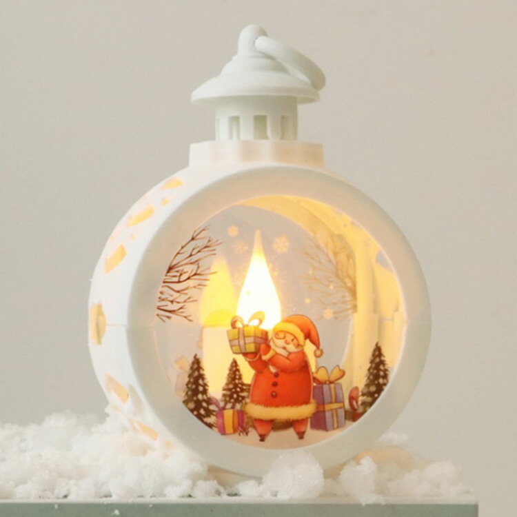楽天市場】テーブル クリスマス 電池付き LED ランタン置物 小さい