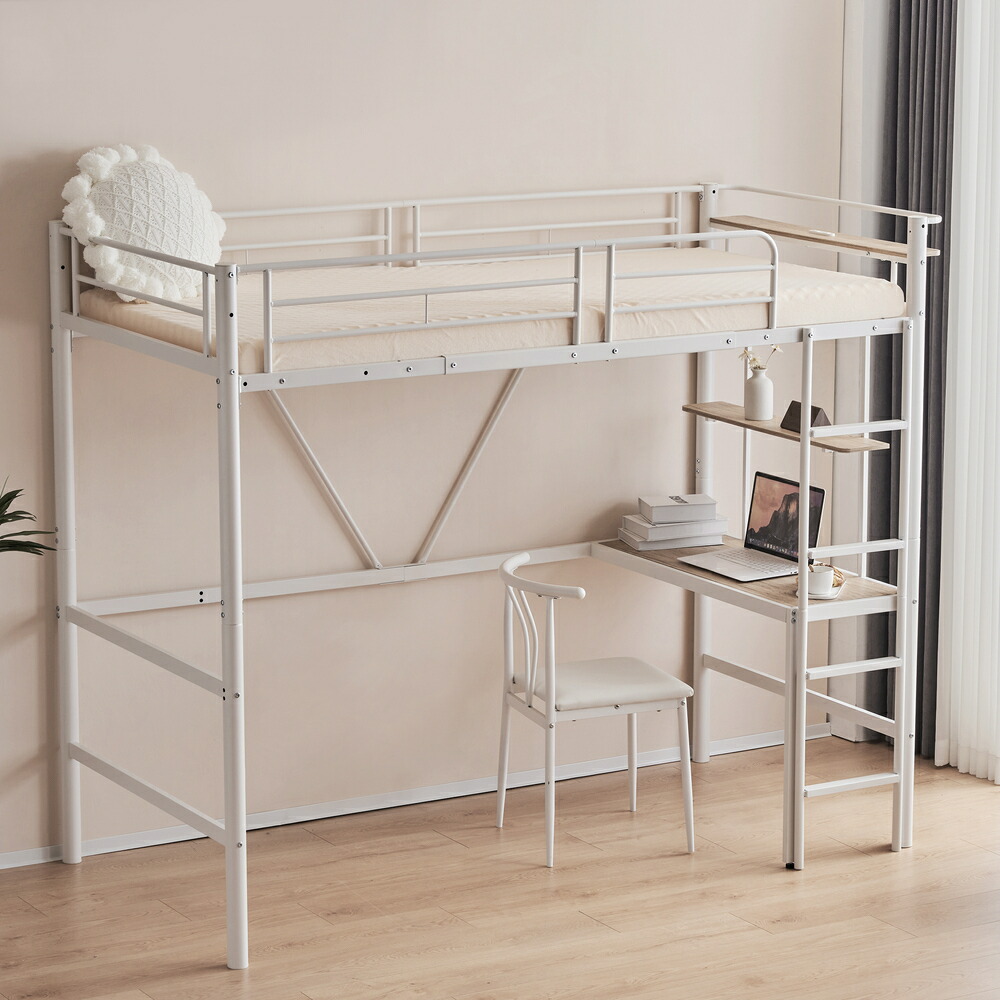 楽天市場】ロフトベッド 高さ170cm パイプベッド シングル ロフト