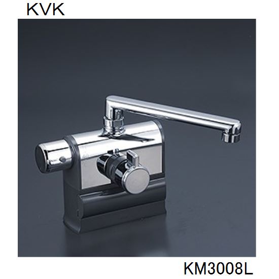 楽天市場】KVK 浴室用 KM3008L デッキ形サーモスタット式混合栓 左
