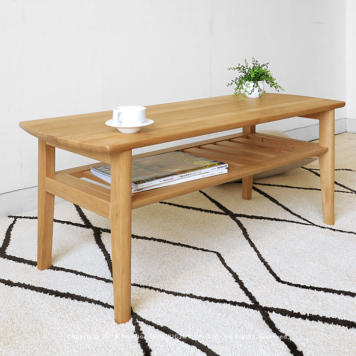 楽天市場】幅102cm アルダー材 アルダー無垢材 木製 収納棚付きロー