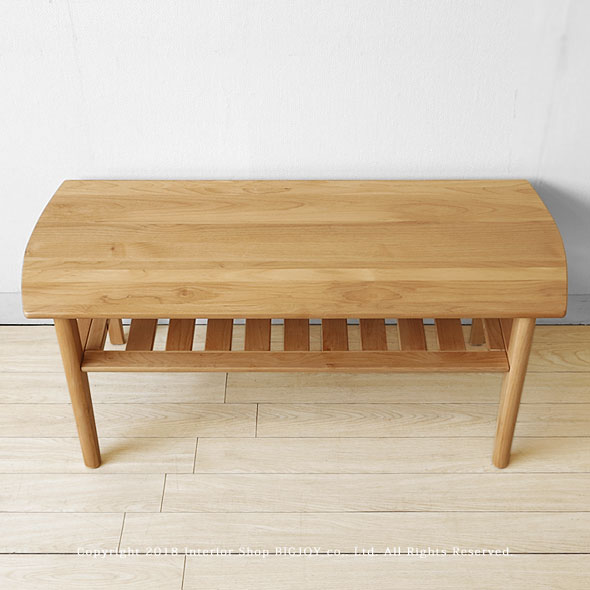 楽天市場】幅102cm アルダー材 アルダー無垢材 木製 収納棚付きロー