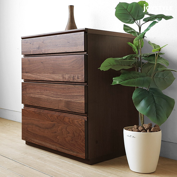 楽天市場】洋服タンス 収納タンス 4段チェスト 幅60cm ウォールナット
