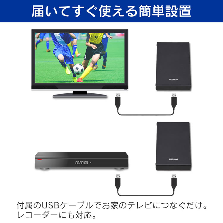 外付けHDD ハードディスク 3TB テレビ録画 TV接続ガイド付 Amazon