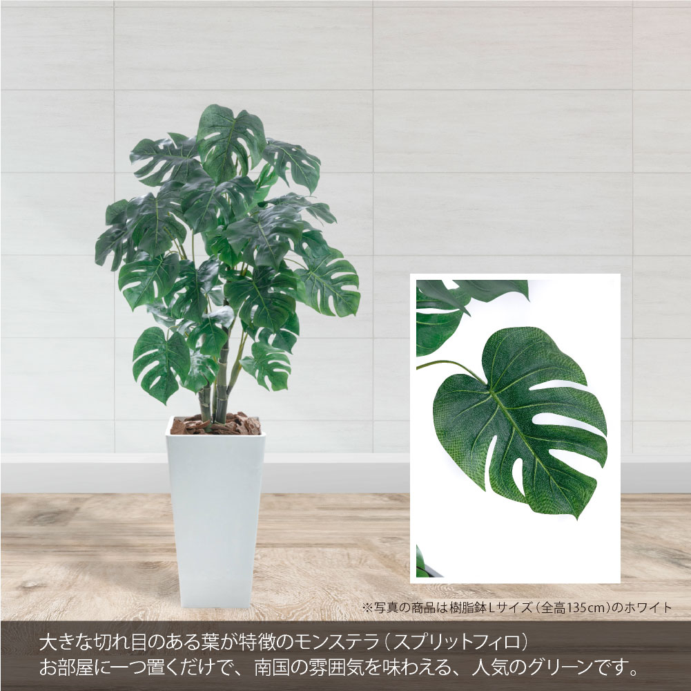楽天市場】フェイクグリーン モンステラ 人工 観葉植物 大型 光触媒 消