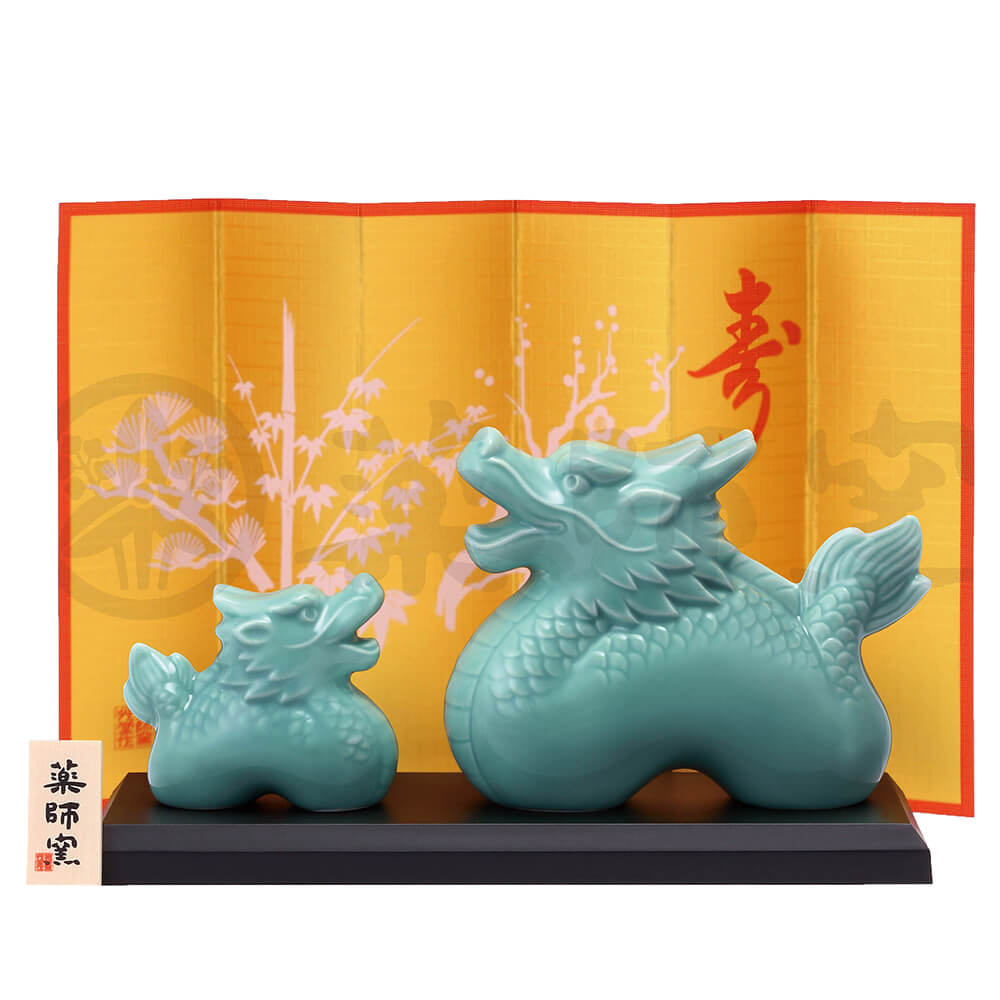 楽天市場】干支 辰 置物 龍 たつ りゅう 2024年/ 青祥招福辰(親子