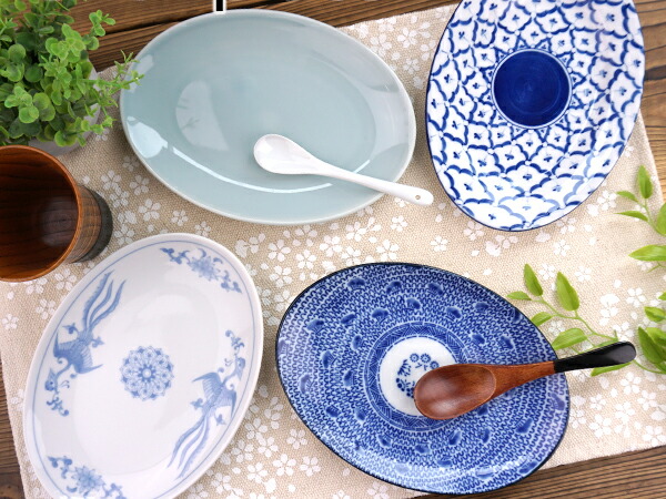 楽天市場】選べる4柄 オーバルプレート 24cmx17.2cm 楕円皿 オーバル