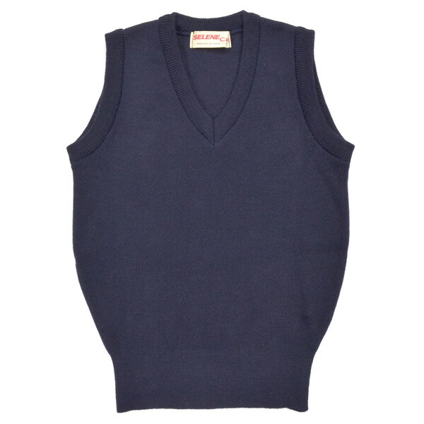 楽天市場】キッズウール混ベスト 紺無地110〜140 【日本製】男女兼用