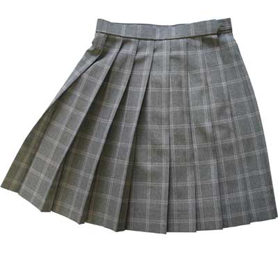 楽天市場】夏制服スカート【グレーグレンチェック・ピンクライン