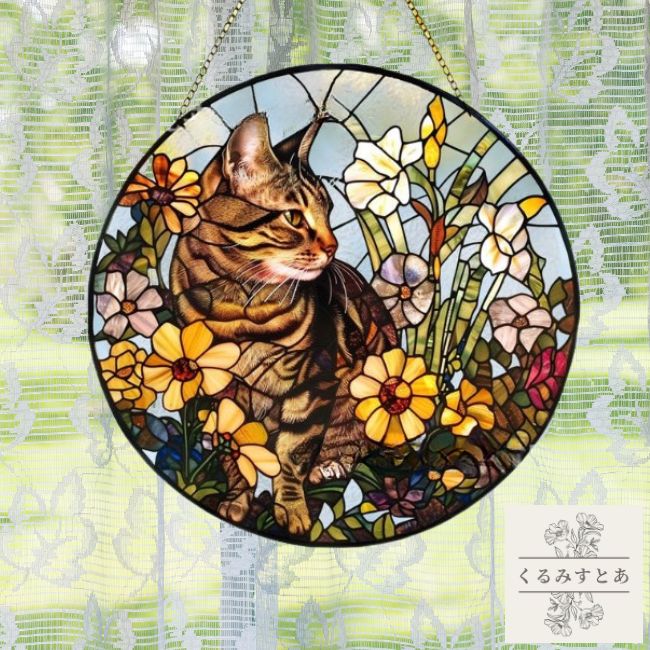 楽天市場】【送料無料】 サンキャッチャー キジトラ猫 ネコ ねこ 猫