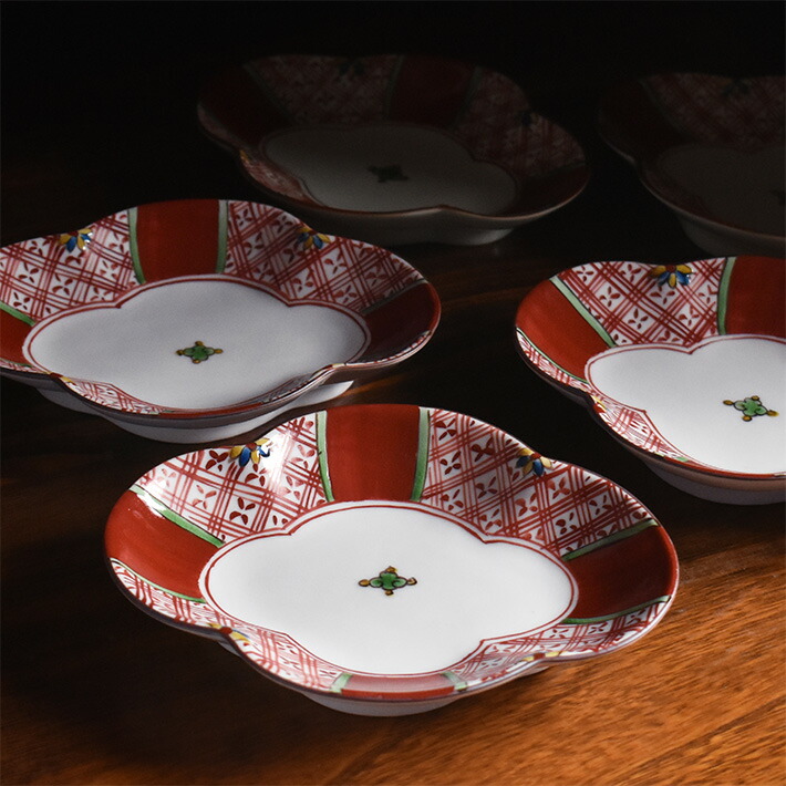 楽天市場】九谷焼 中皿 セット 赤絵（ 和食器 取り皿 おしゃれ セット