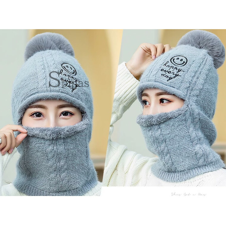 楽天市場】目出し帽としても使える 2way バラクラバ ニット帽とネック