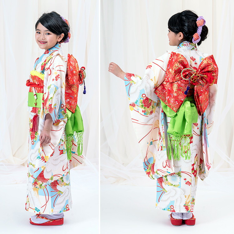 楽天市場】【レンタル】七五三 着物 7歳 四つ身セット(結び帯セット