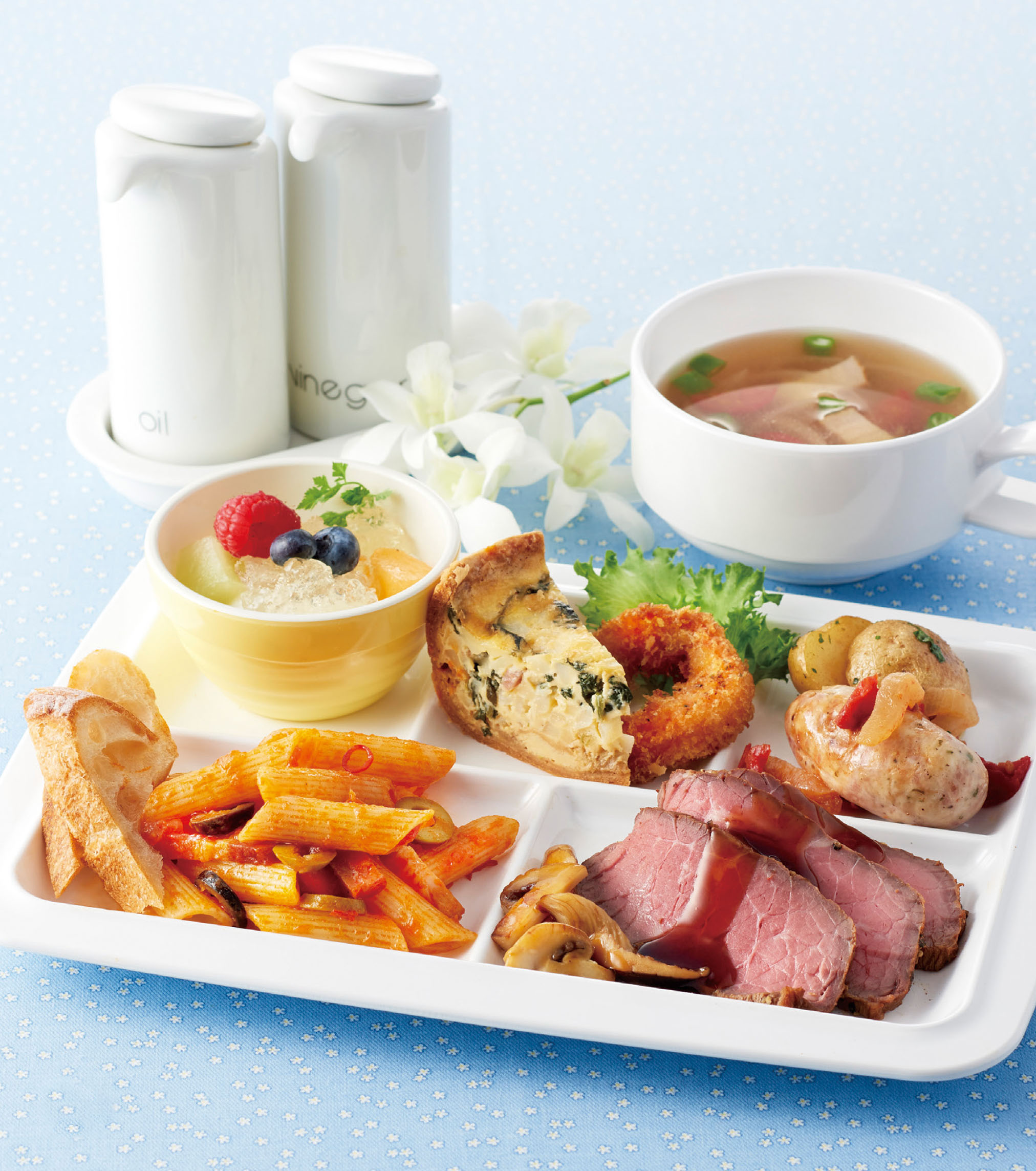 楽天市場】メラミン ビュプレ 仕切りプレート5 パルホワイト (270×202