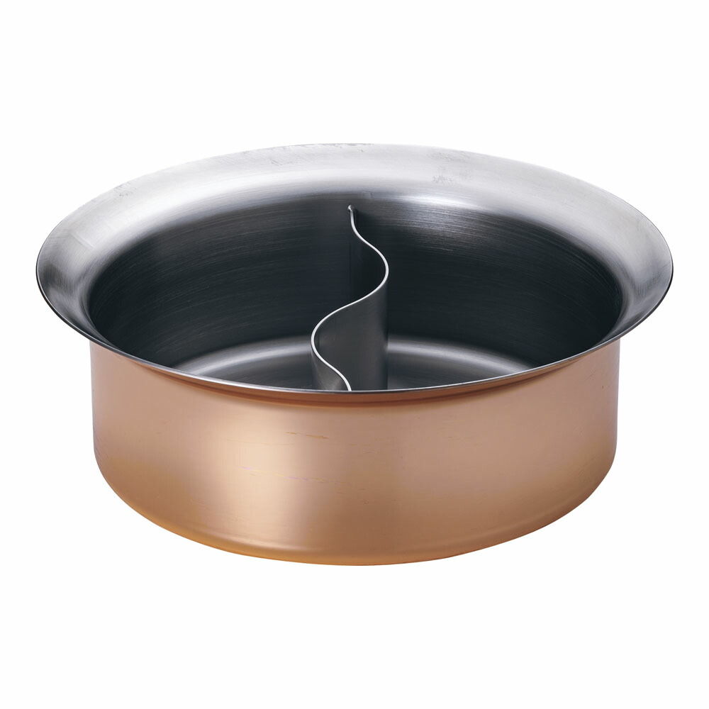 楽天市場】TKG 銅メッキ IHしゃぶしゃぶ鍋 27cm(中仕切付) 2仕切