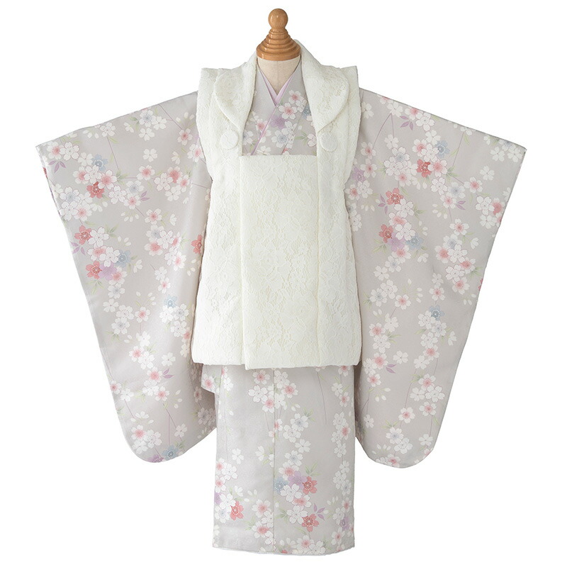 楽天市場】七五三 着物 3歳 被布 セット 女の子 フルセット 白 レース