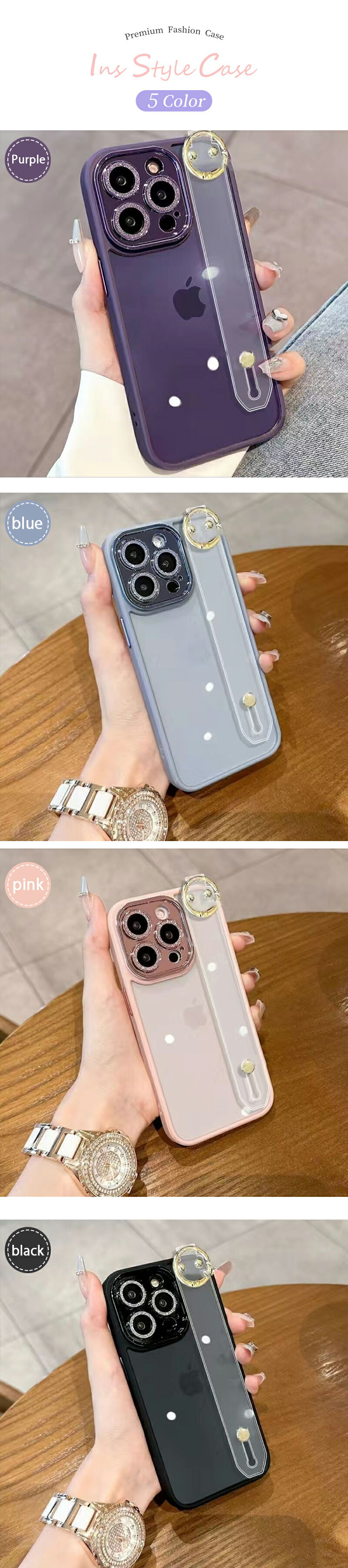 楽天市場】iPhone14proケースベルト付き ディープパープル iPhone14