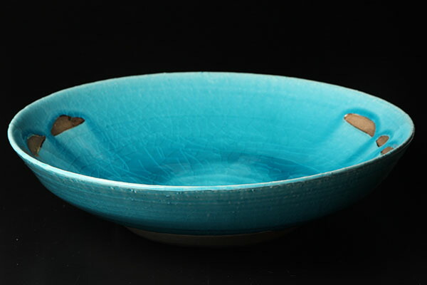 楽天市場】荒木義隆監修 小僧窯 トルコブルー金彩 七寸皿【和食】【和