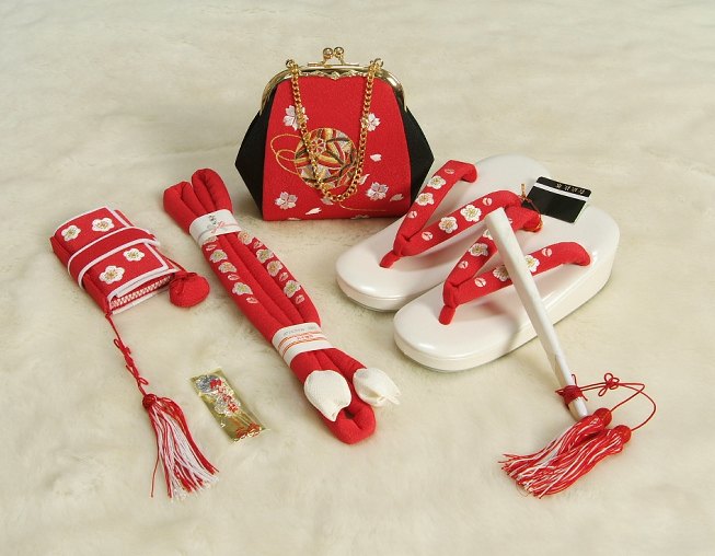 楽天市場】七五三 小物 着物用箱セコセット 筥迫セット 7歳用 赤 まり