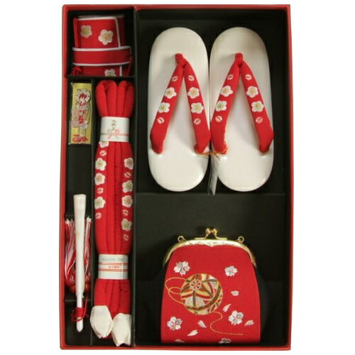 楽天市場】七五三 小物 着物用箱セコセット 筥迫セット 7歳用 赤 まり