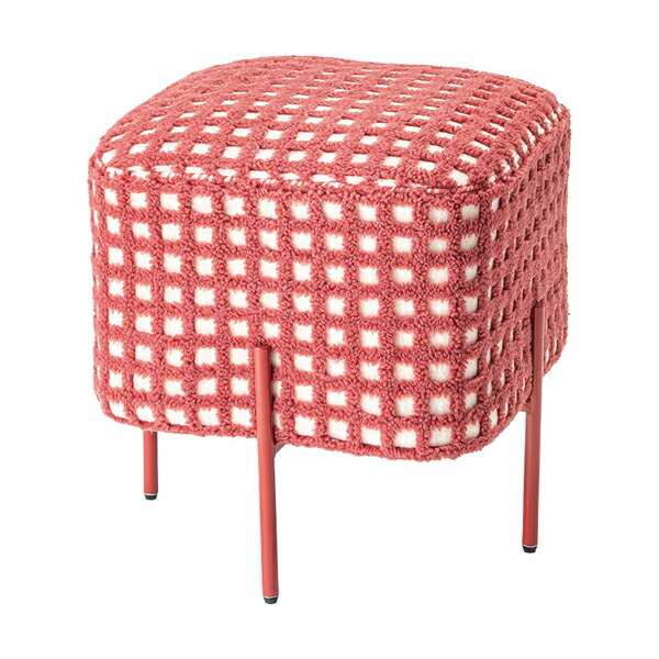 楽天市場】スツール 高さ45cm レッド 椅子 イス チェア オットマン