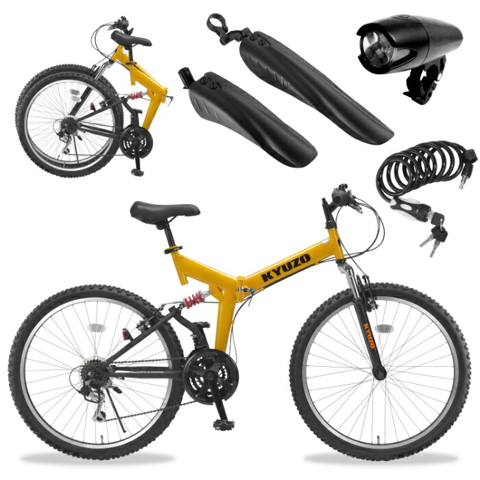 楽天市場】折りたたみ自転車 26インチ 18段変速 マウンテンバイク MTB