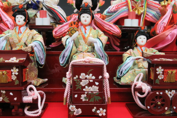 楽天市場】雛人形 ひな人形 K102 オルゴール付き【三人官女】【五人