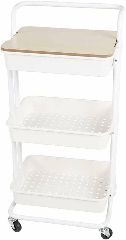 楽天市場】キッチンワゴン 収納カート PP キャスター付き 最大3段 耐