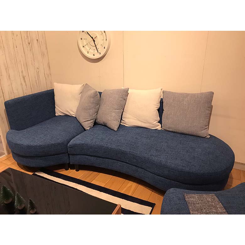 楽天市場】【全品P3倍】 カウチソファ 幅237cm グレー ブルー