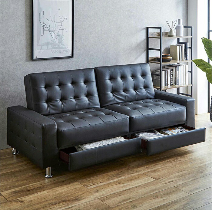 楽天市場】【3WAY】ソファ ソファべッド セミダブル 折りたたみ 収納