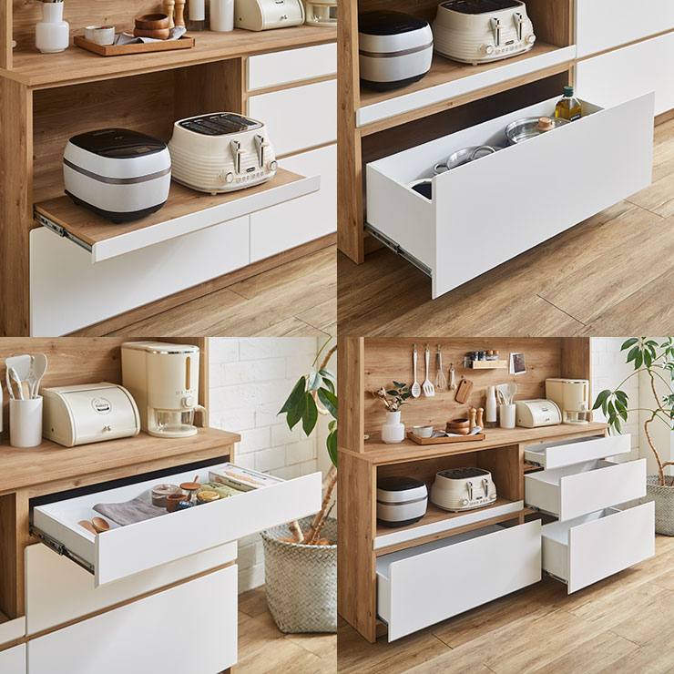 楽天市場】☆55%OFF☆ 食器棚 完成品 レンジ台 キッチン収納 家電収納