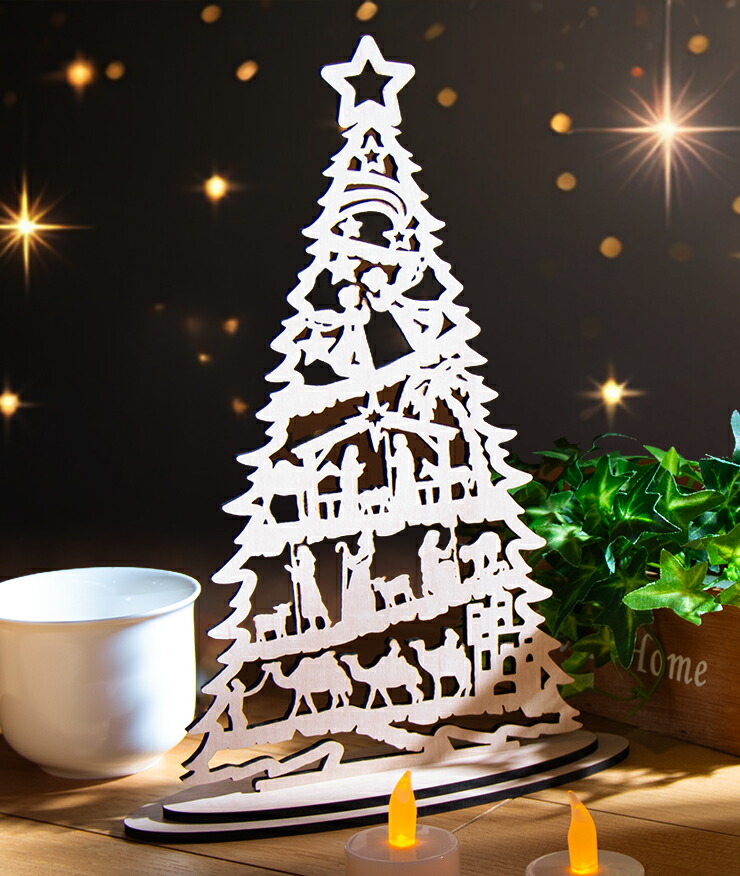 楽天市場】☆10%OFF☆ クリスマスツリー 木製 卓上サイズ 幅約20cm幅