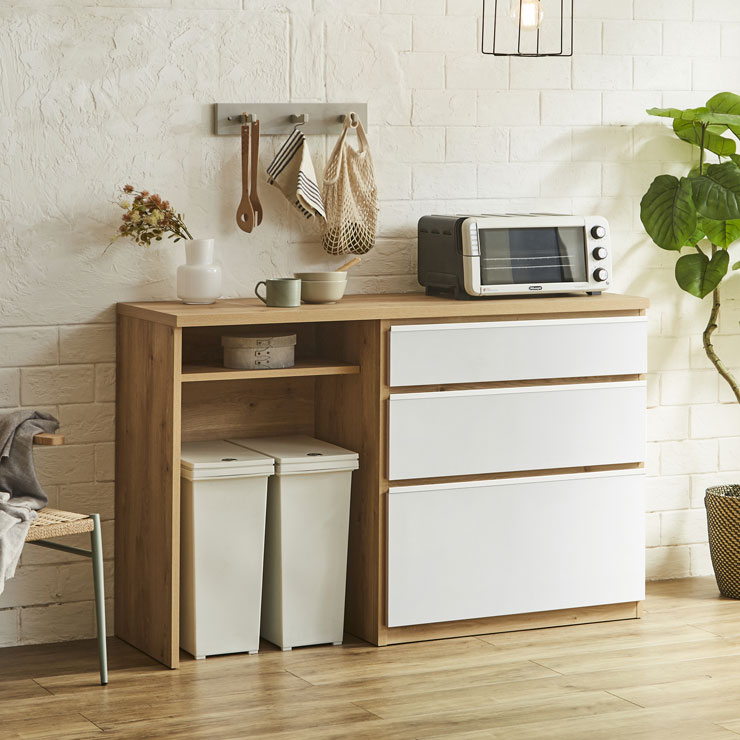 楽天市場】☆10%OFF☆ 食器棚ロータイプ キッチンカウンター 収納 完成