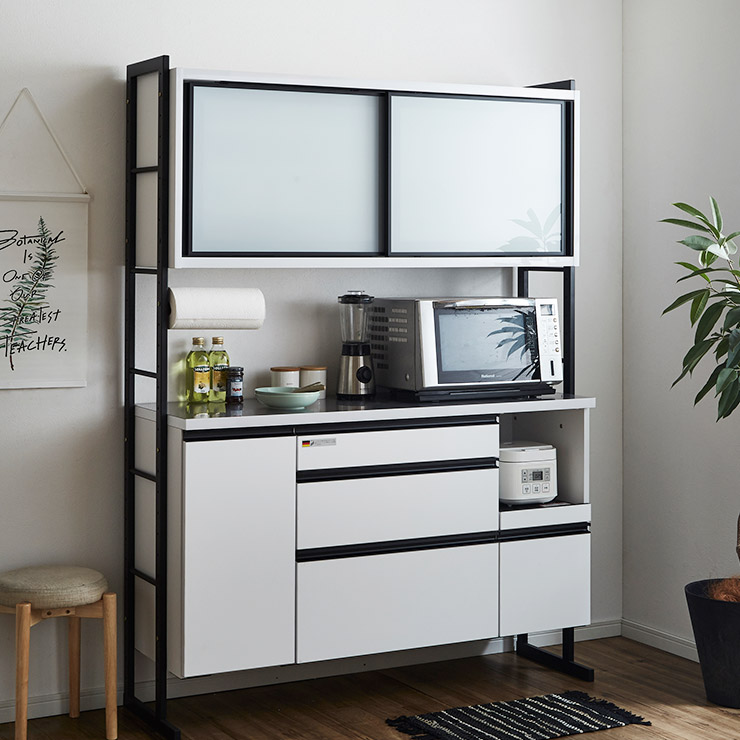 楽天市場】☆10%OFF☆ 食器棚 完成品 大川家具 キッチンボード カップ