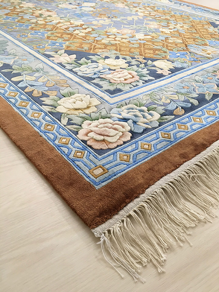 楽天市場】【中国段通 シルク 約3畳用】「一竹星」絨毯(じゅうたん