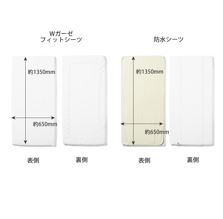 楽天市場】そいねーるラージ ベビーベッド専用防水シーツ・Wガーゼ